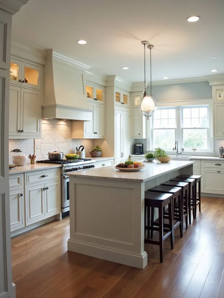 small kitchen featuring a narrow island or peninsula, adding counter space and visual interest while maintaining open space