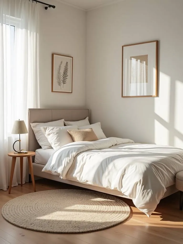 A minimalist bedroom with a clean and uncluttered design.