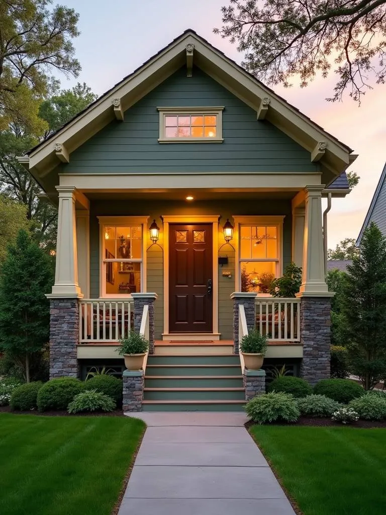 Porch color that complements the exterior of a house