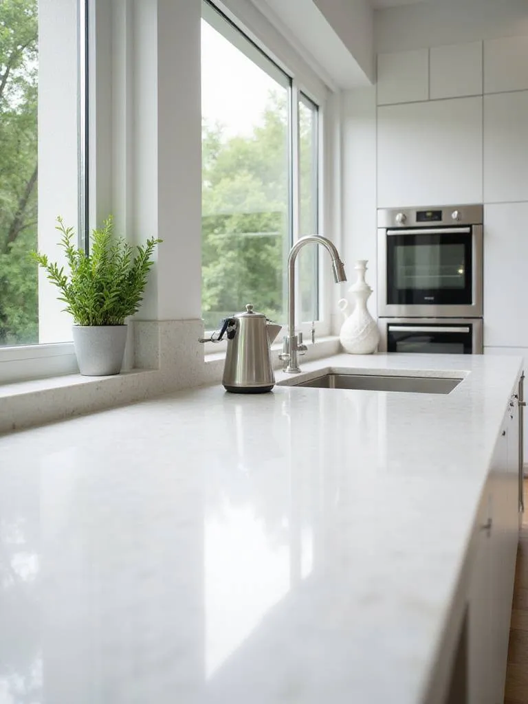 Clean and spacious modern kitchen with uncluttered countertops