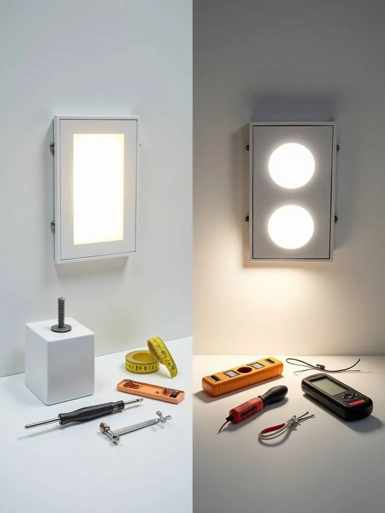 DIY vs Professional bathroom lighting installation tools and fixtures