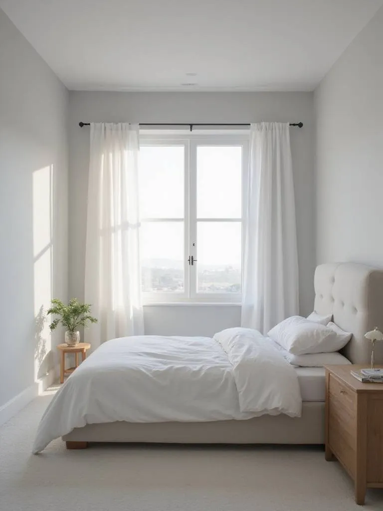 Bedroom with rearranged furniture, bed under window, dresser on opposite wall