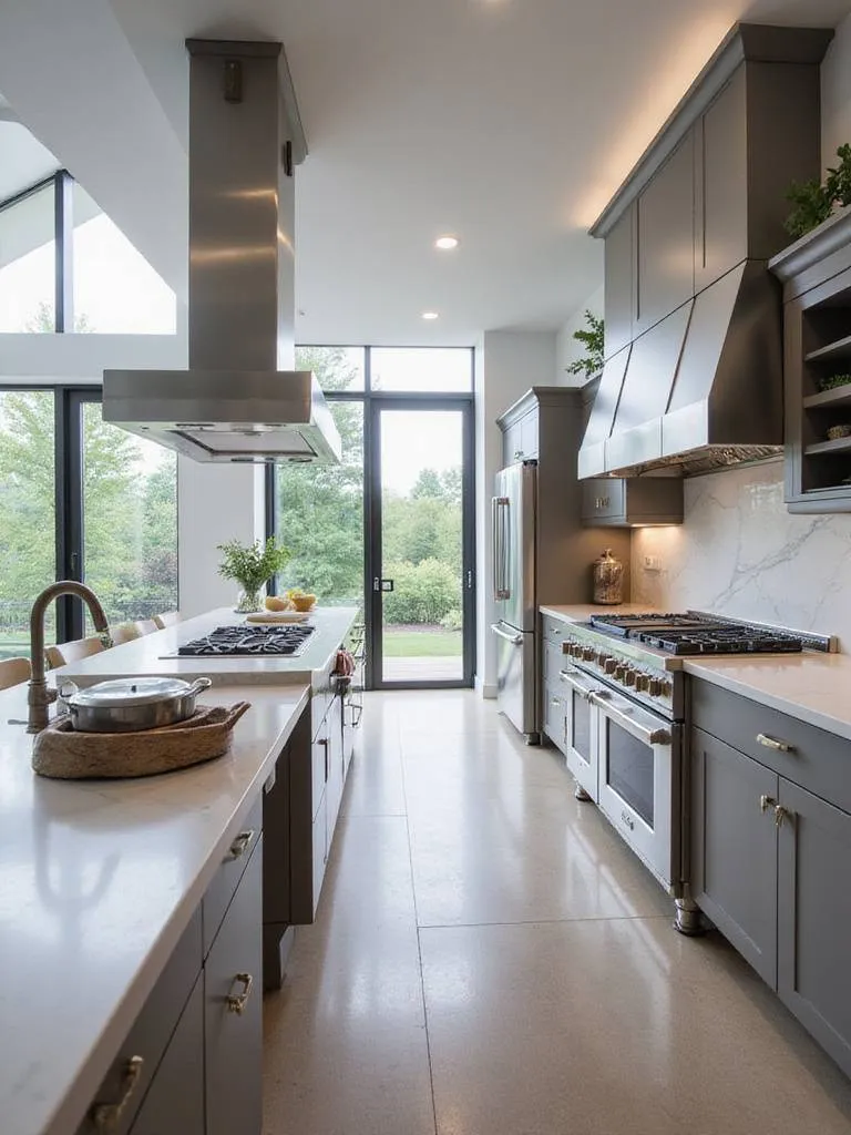 Luxury kitchen featuring chef-caliber stainless steel appliances.