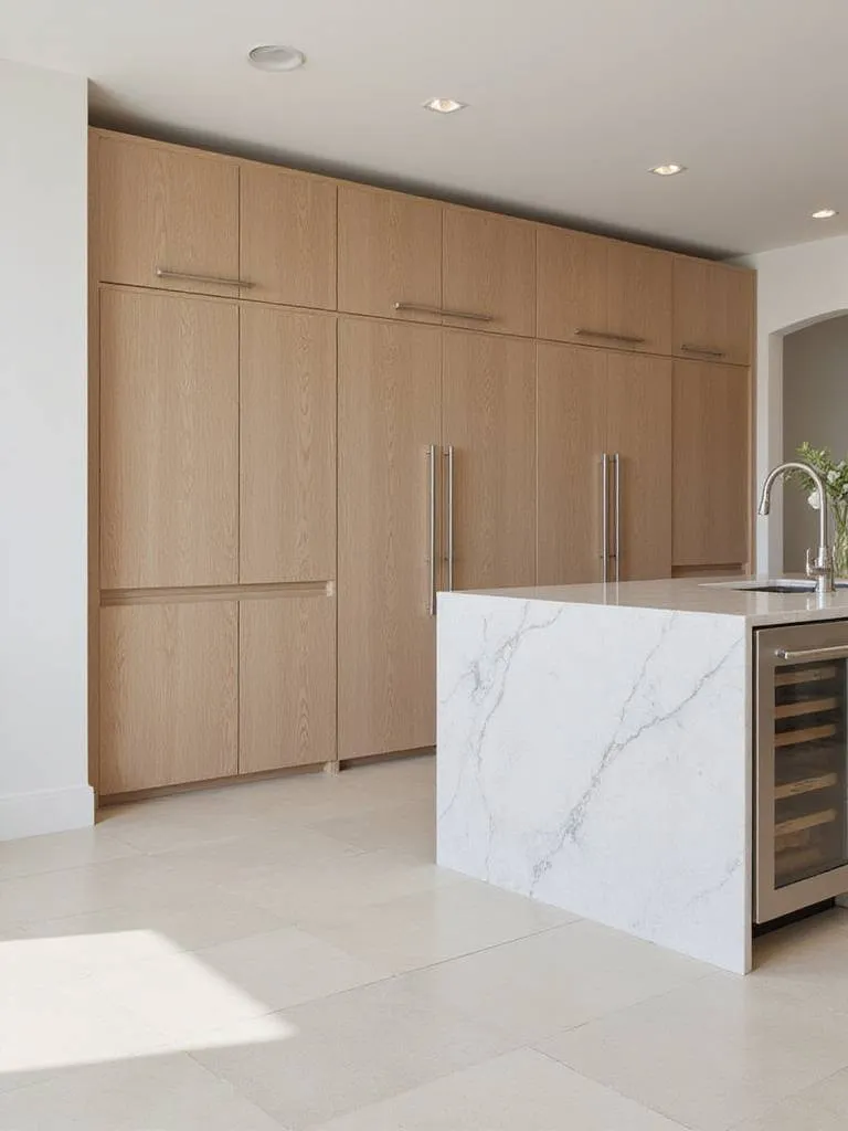 Luxury kitchen with integrated appliances and seamless cabinetry