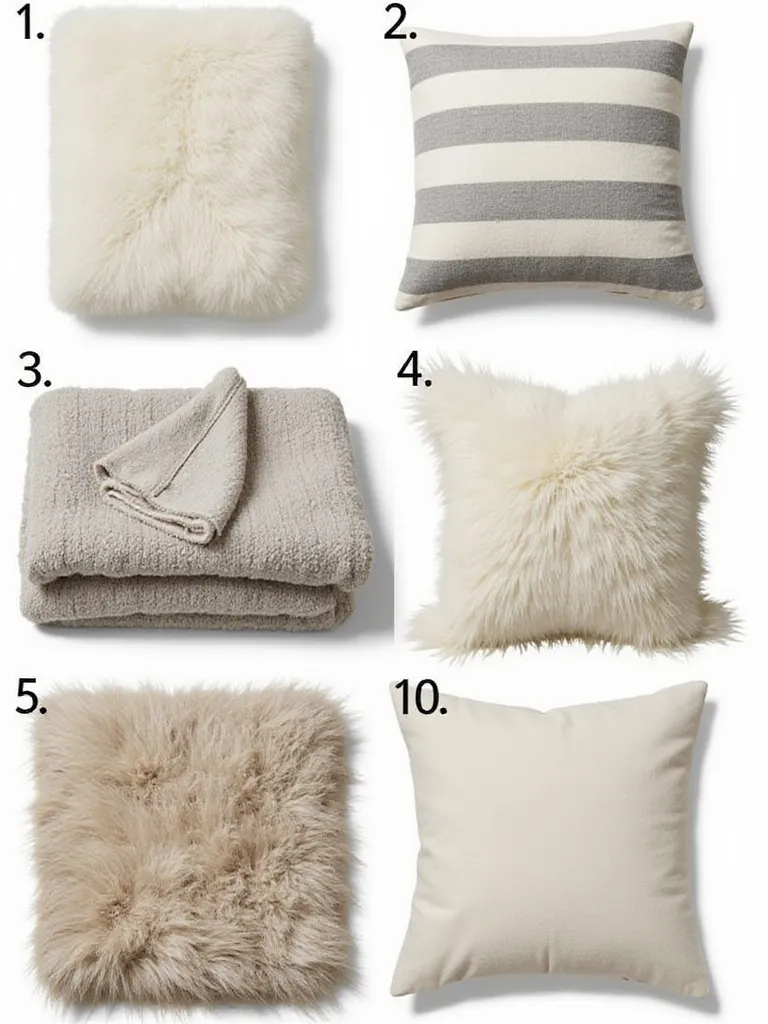 Layer on Comfort with Faux Fur Throws and Pillows