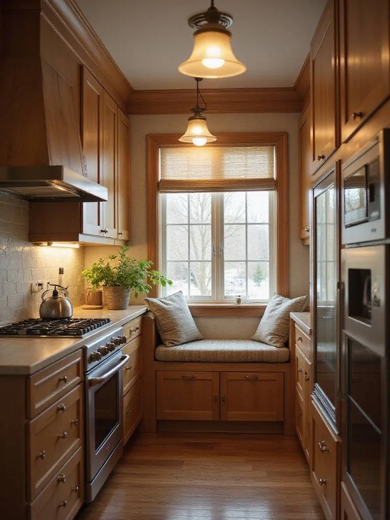 A beautifully staged kitchen showcasing warm and cool light fixtures representing the Kelvin scale.