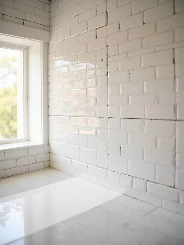Classic subway tile backsplash in a bright kitchen