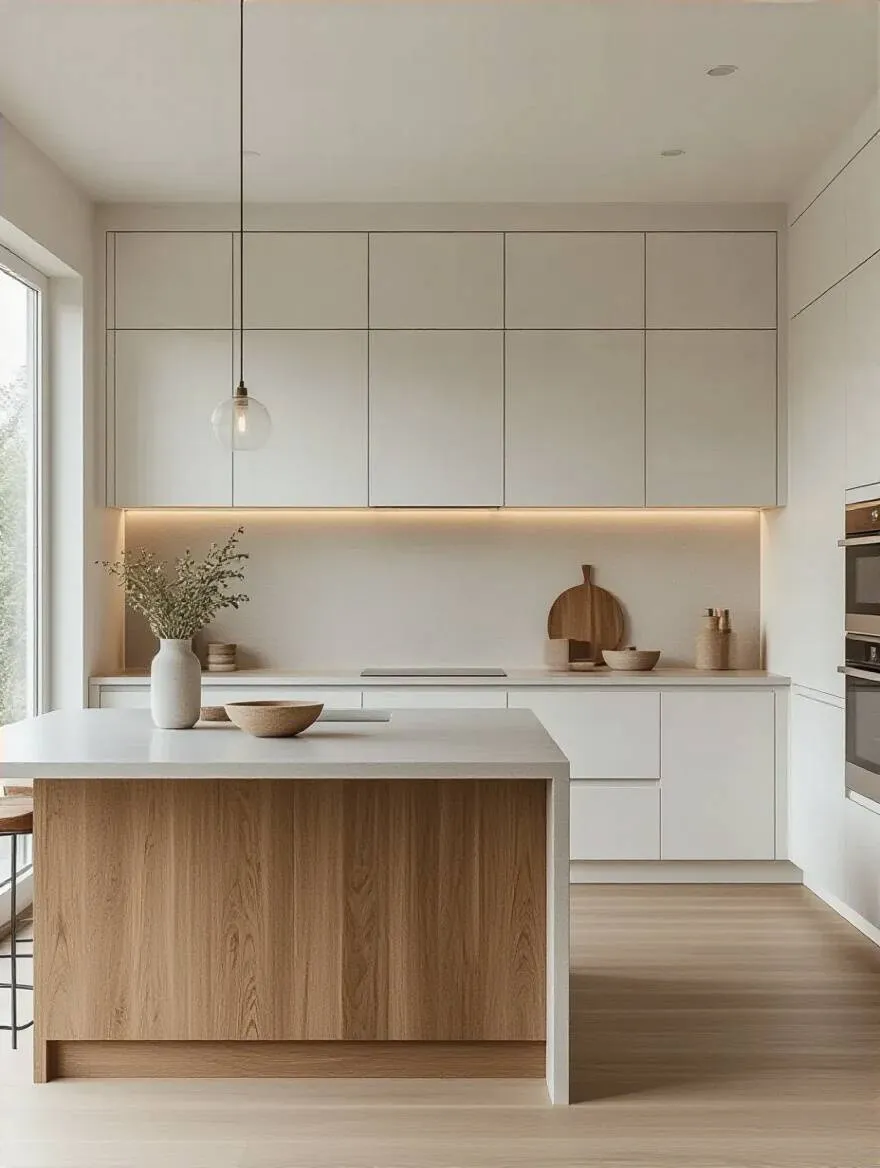 Portrait view of a cohesive modern kitchen with timeless appeal