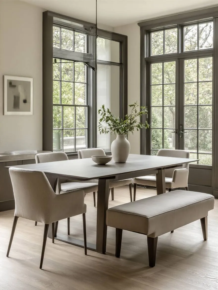 Contemporary dining room with an <a href=