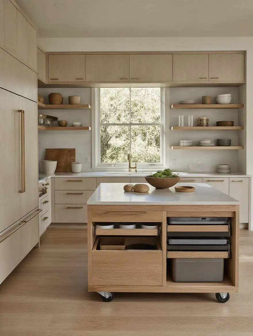 Modern kitchen with adaptable, modular storage and hidden zones